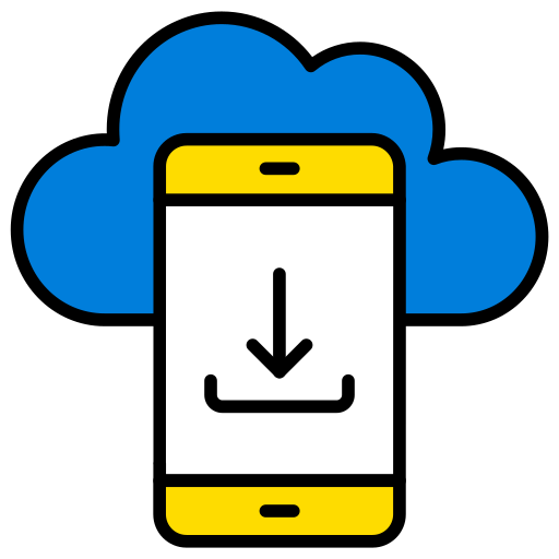 descarga en la nube icono gratis