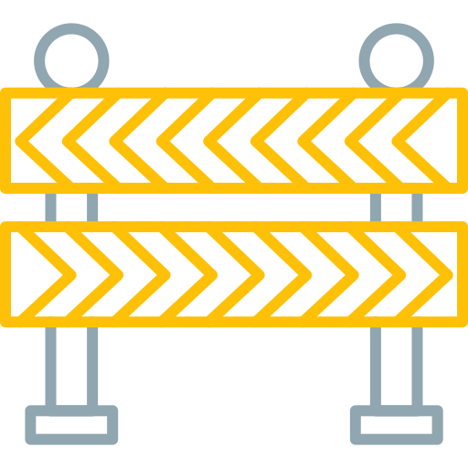 barrera de carretera icono gratis