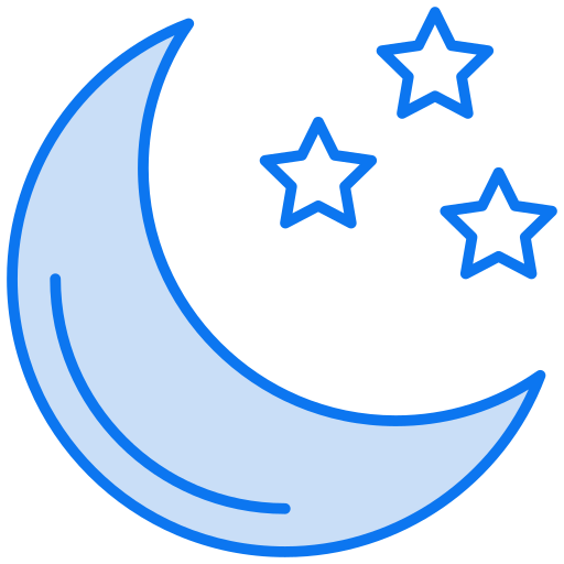 luna y estrellas icono gratis