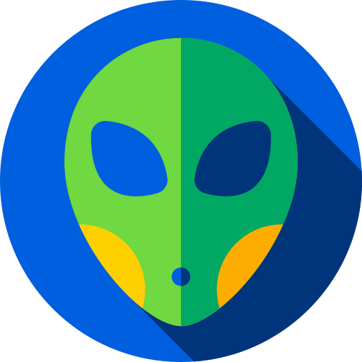 Alien Flat Circular Flat icon