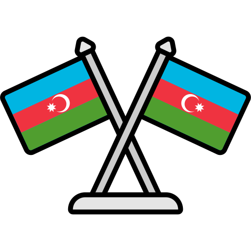 bandera de azerbaiyán icono gratis