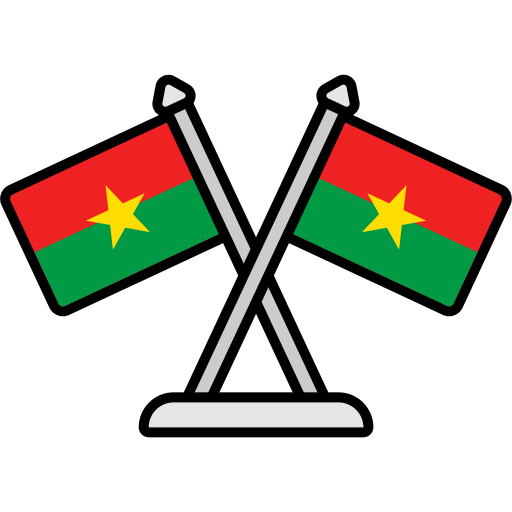 bandera de burkina faso icono gratis