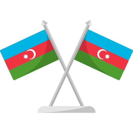 bandera de azerbaiyán icono gratis