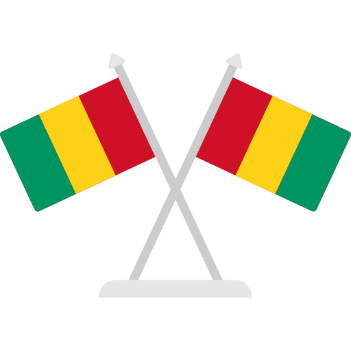 bandera de guinea icono gratis