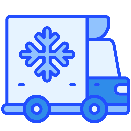 Грузовик с морозильной камерой бесплатно иконка