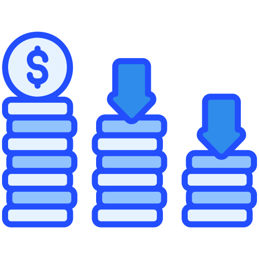 감소 무료 아이콘