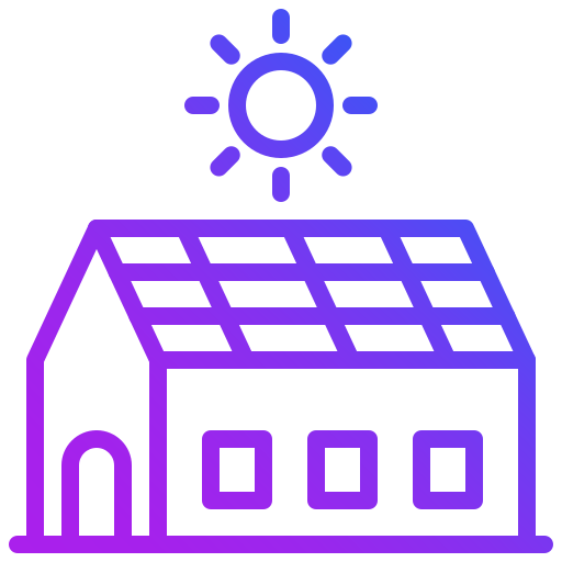 casa solar icono gratis