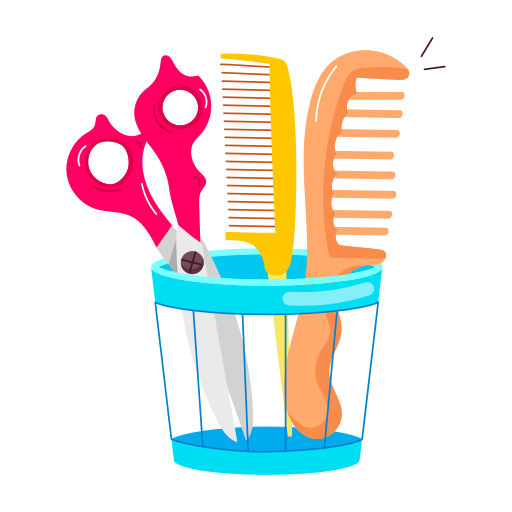 Парикмахерские аксессуары бесплатно иконка