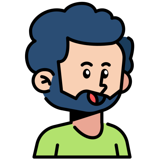 hombre con barba icono gratis