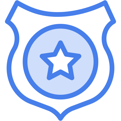 plaque de policier Icône gratuit