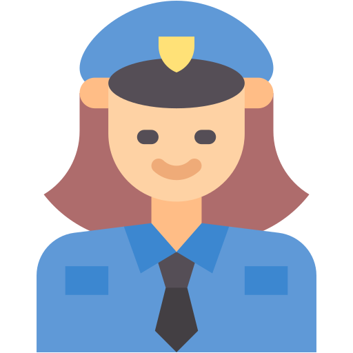 mujer policía icono gratis