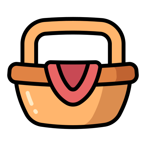 cesta de picnic icono gratis