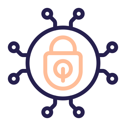 la seguridad cibernética icono gratis