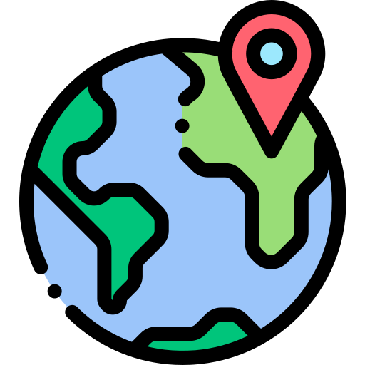 Location Detailed Rounded Lineal color icon