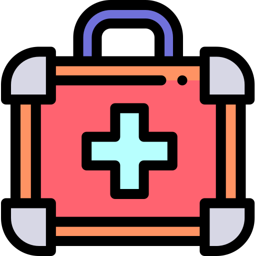 First aid kit Detailed Rounded Lineal color icon