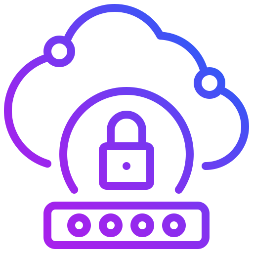 cifrado en la nube icono gratis