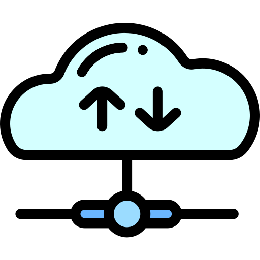 La computación en nube icono gratis