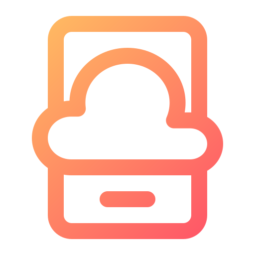 servicio de almacenamiento en la nube icono gratis