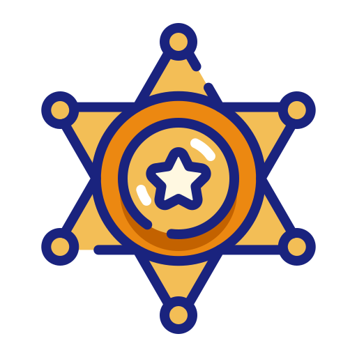 insignia del sheriff icono gratis