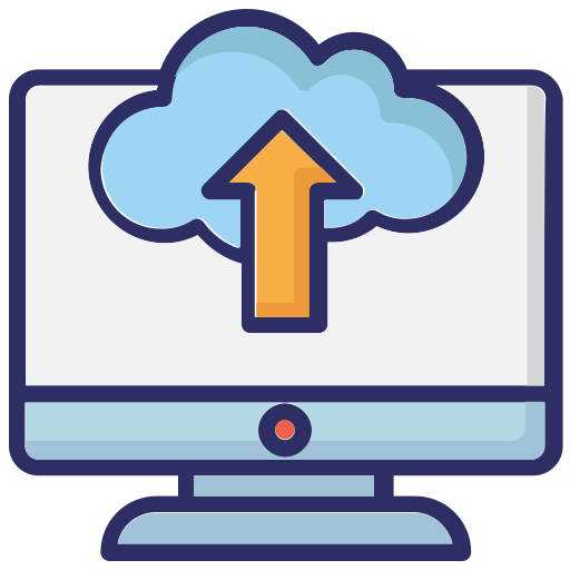 carga de datos en la nube icono gratis