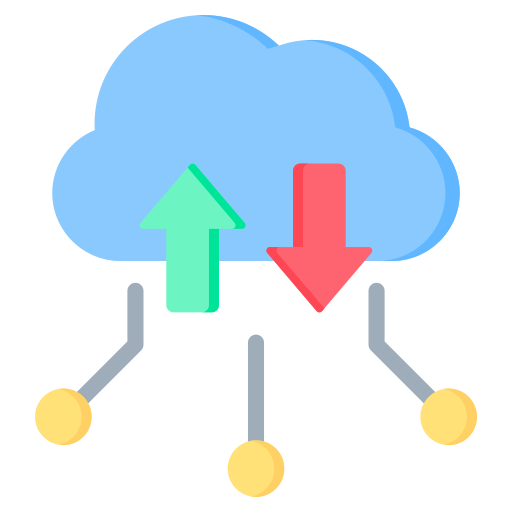 tráfico en la nube icono gratis