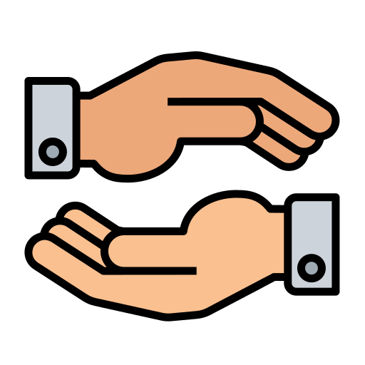 mano amiga icono gratis