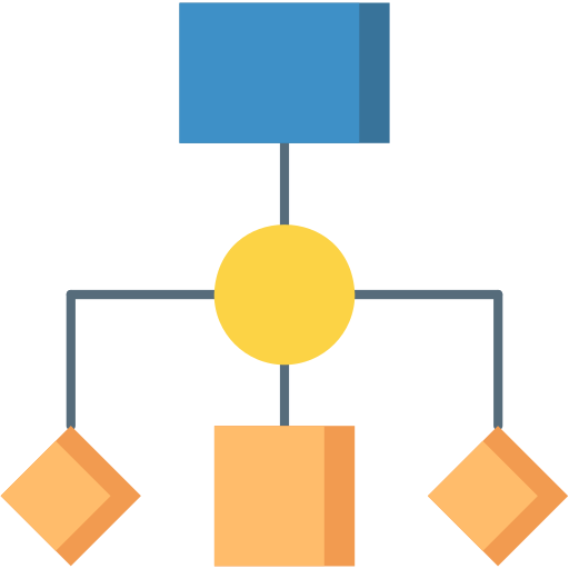 diagrama de flujo icono gratis