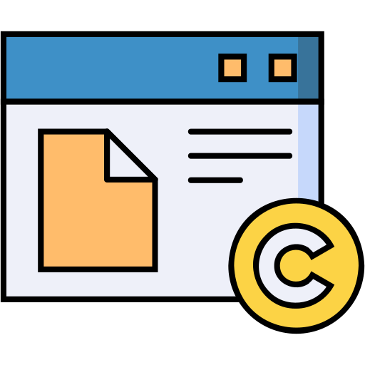 derechos de autor icono gratis