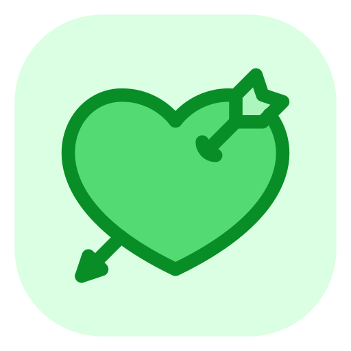 corazón con flecha icono gratis