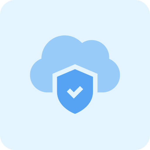 seguridad en la nube icono gratis