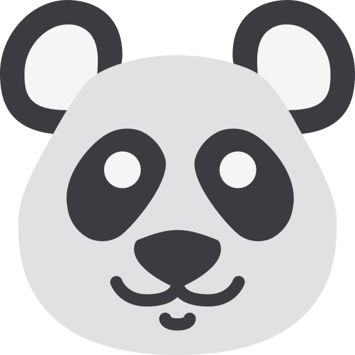 oso panda icono gratis