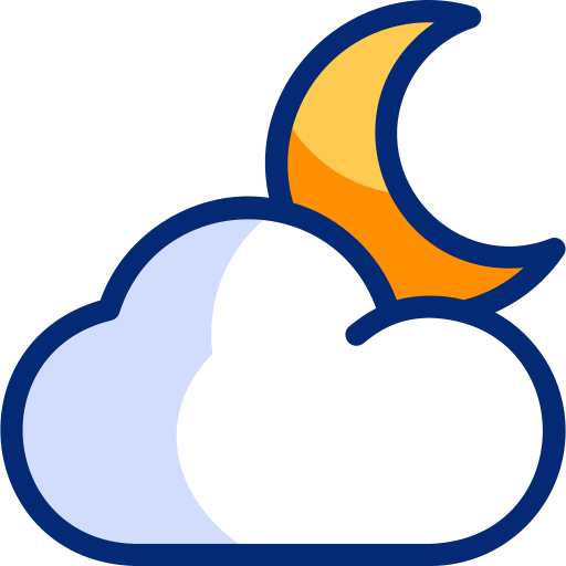 Cloudy night free icon