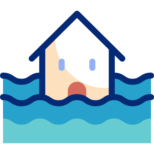 inondations Icône gratuit