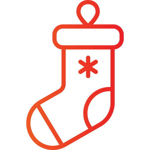 chaussette de noël Icône gratuit