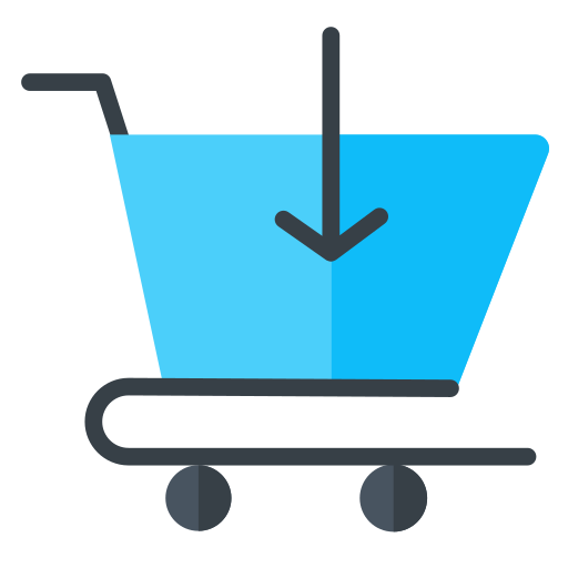 carrito en línea icono gratis