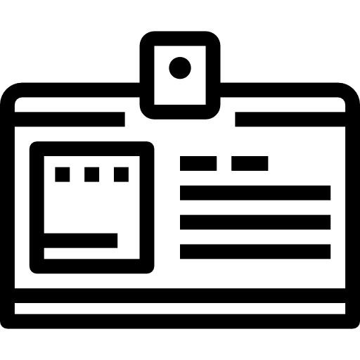 tarjeta de identificación icono gratis