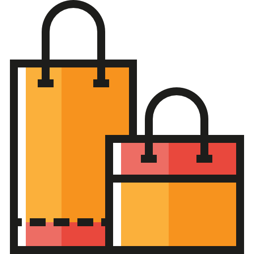 Shopping bags Detailed Straight Lineal color icon