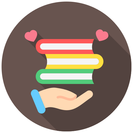 donación de libros icono gratis