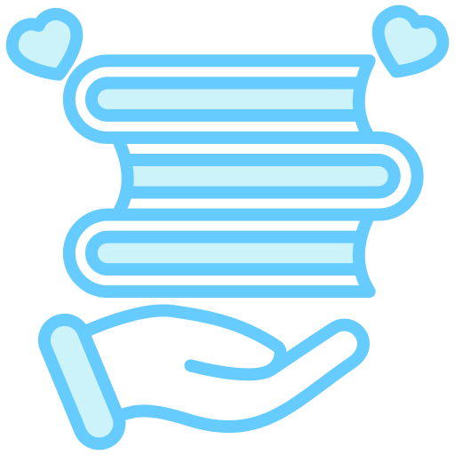 donación de libros icono gratis