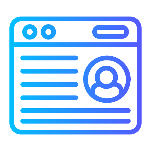 currículum en línea icono gratis