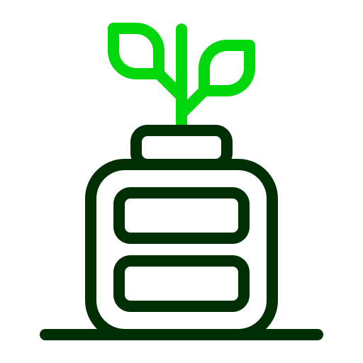 bateria ecológica grátis ícone
