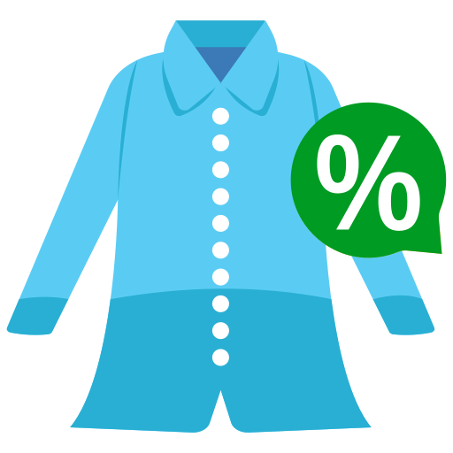 venta de camisas icono gratis