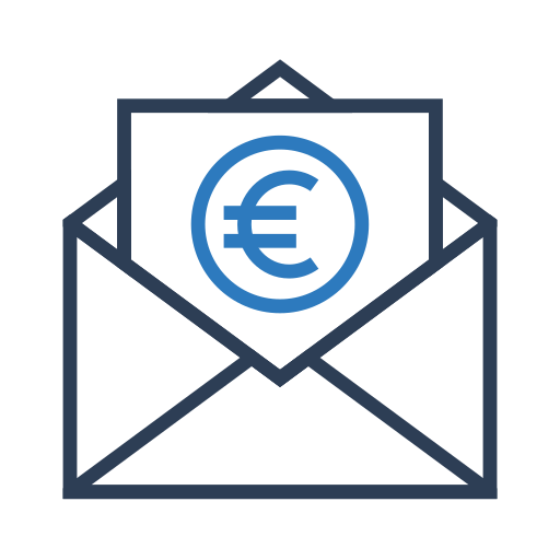 correo de dinero icono gratis