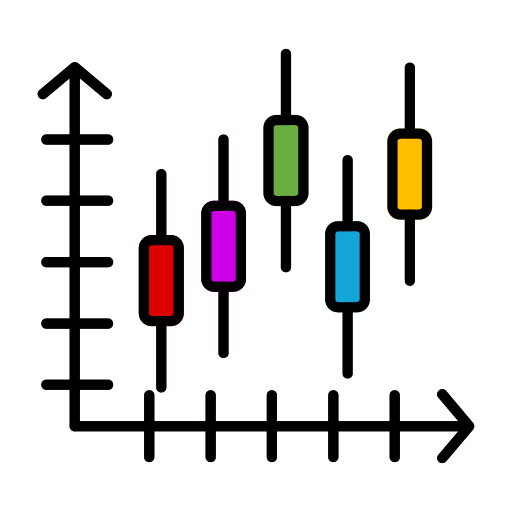 gráfico de velas icono gratis