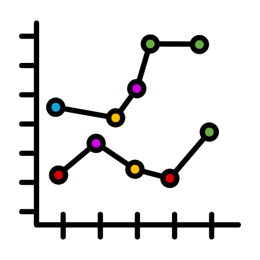 gráfico de linea icono gratis