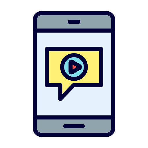 mensaje de video icono gratis