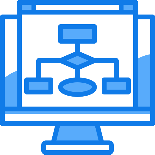 Diagrama de flujo icono gratis