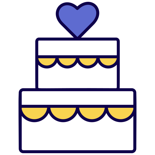 pastel de boda icono gratis