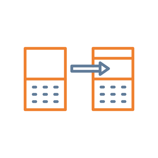 transformación de datos icono gratis