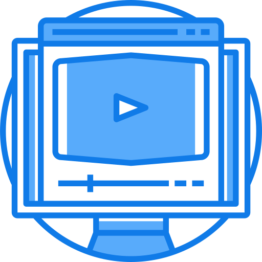 Reproductor de video icono gratis